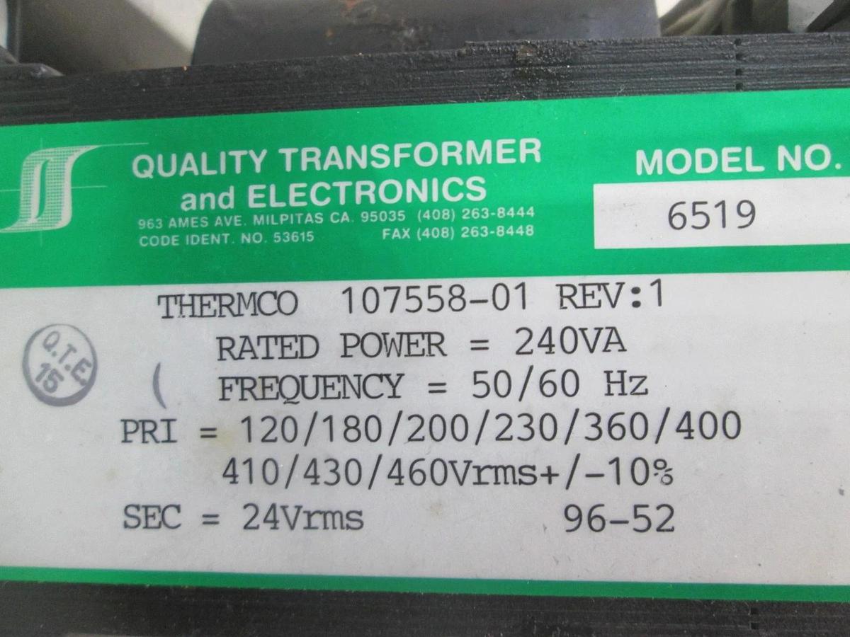 Quality Transformer and Electronics, Model 6519, Power Transformer, New