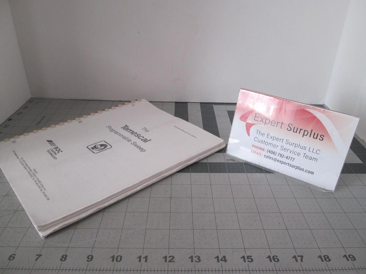 Used BOC Coating Technology, The Temescal Programmable Sweep Manual, Used