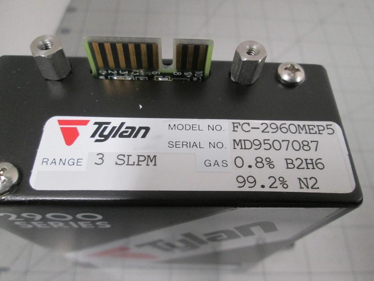 Tylan, FC-2960MEP5, 3 SLPM, 0.8% B2H6/ 99.2% N2, Mass Flow Controller, New
