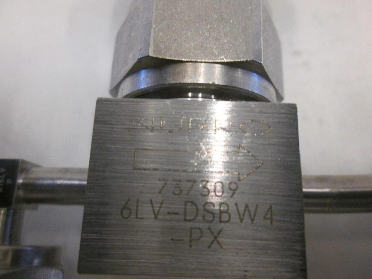 Used Nupro, 6LV-DSBW4-PX, High Purity Sealved Valve w/ 90 Deg Elbow, Used
