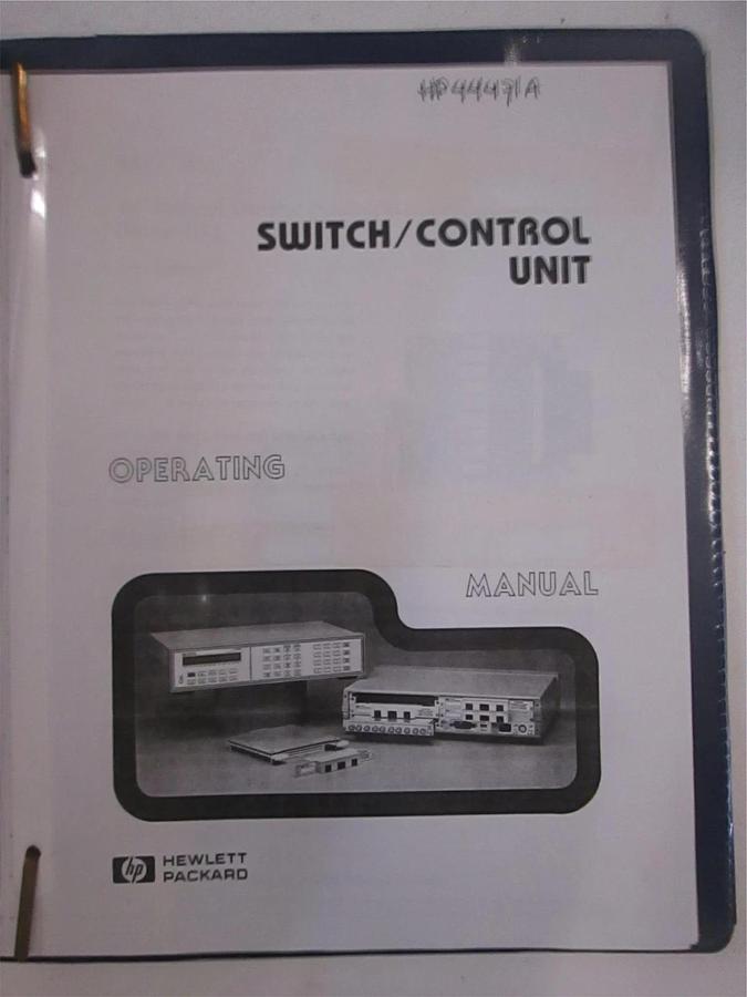 Used HP 44471A Switch/Control Unit Operating Manual, Used