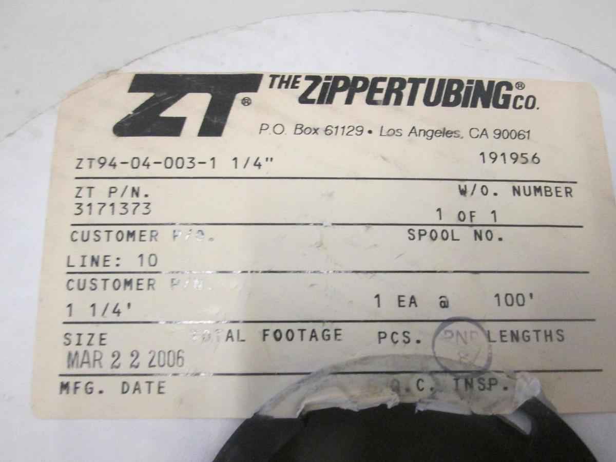 ZIPPER TUBING CO, ZT94-04-003-1.25, EMI Shield Wrap 1.25 dia, Aluminum w/poly co