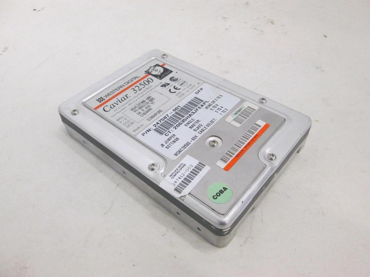 Used Western Digital, Caviar AT Compatible Intelligent Drive, WDAC32500-60H, Used