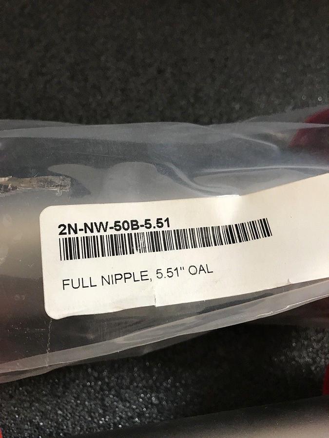Nor-Cal 2N-NW-50B-5.51 Full Nipple Fitting, NW50, 5.5"L, Lot of 2 New