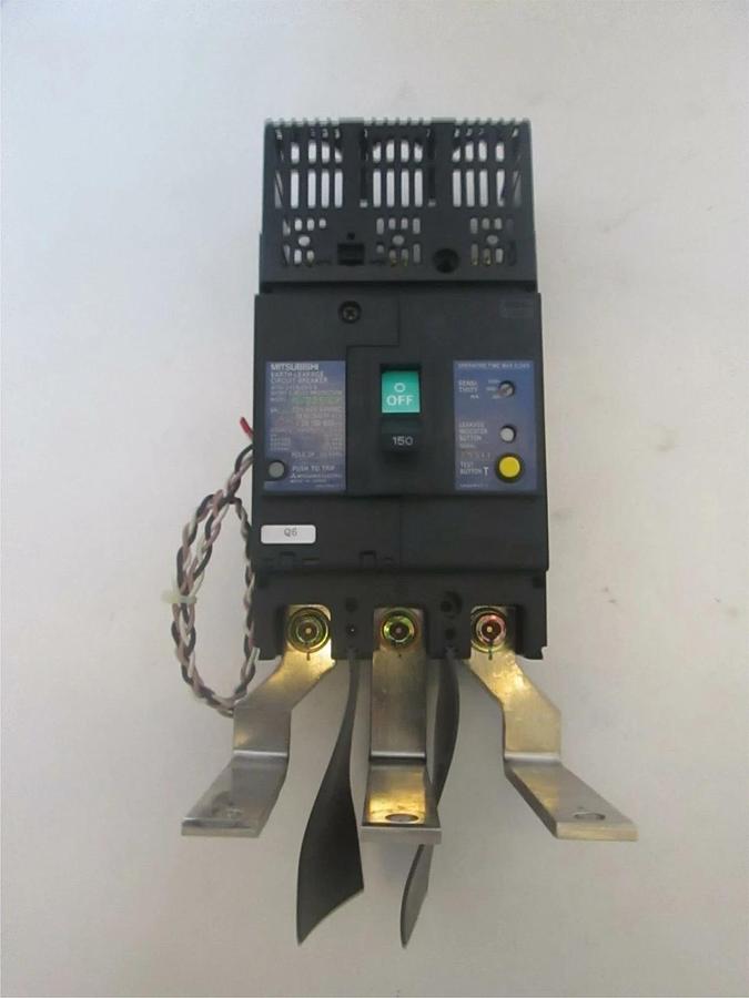 Used Mitsubishi, NV225-CP, 150A, Earth-Leakage Circuit Breaker, Used