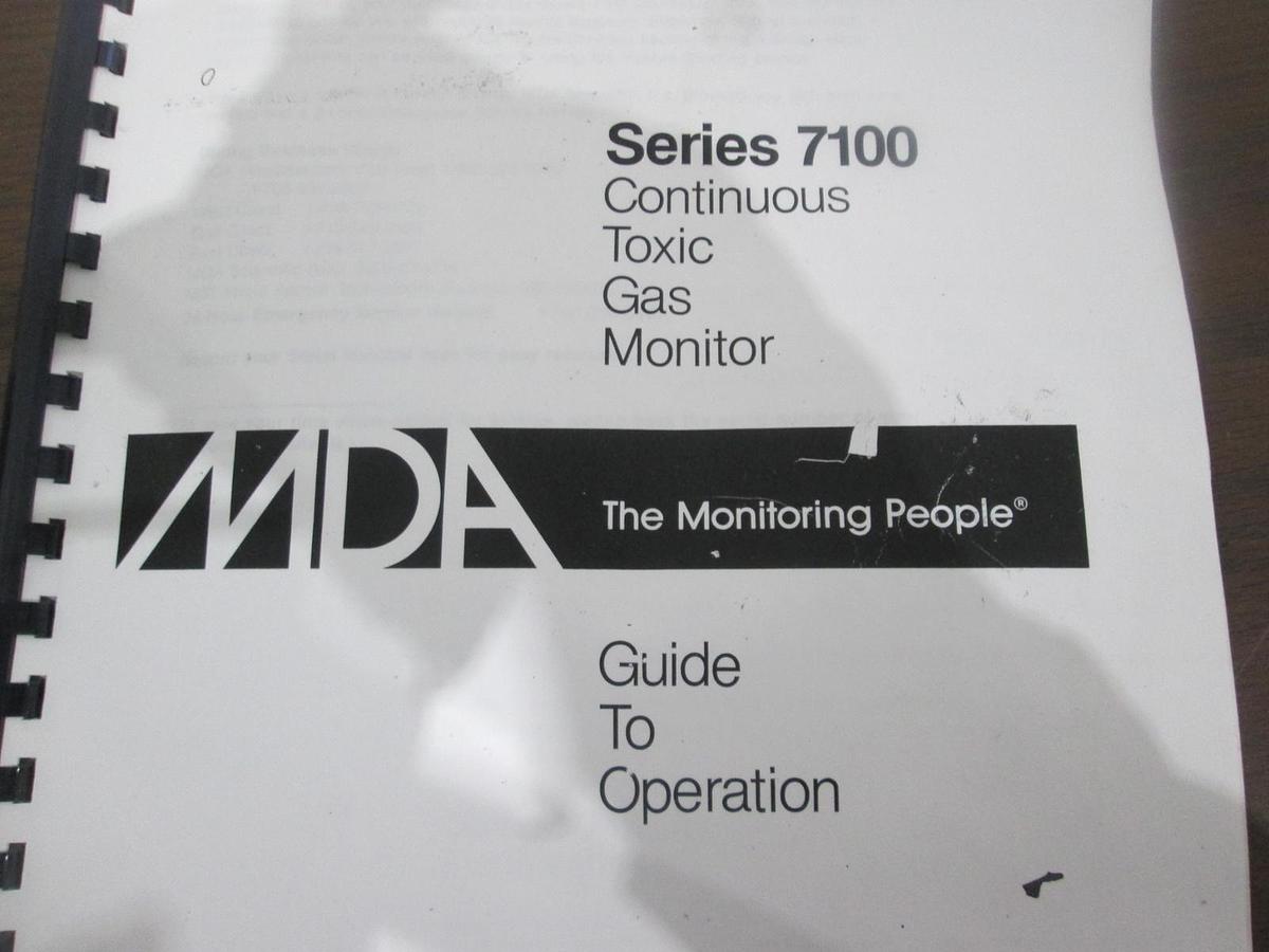 Used MDA, Series 7100 Continuous Toxic Gas Monitor, Guide to Operation, Used