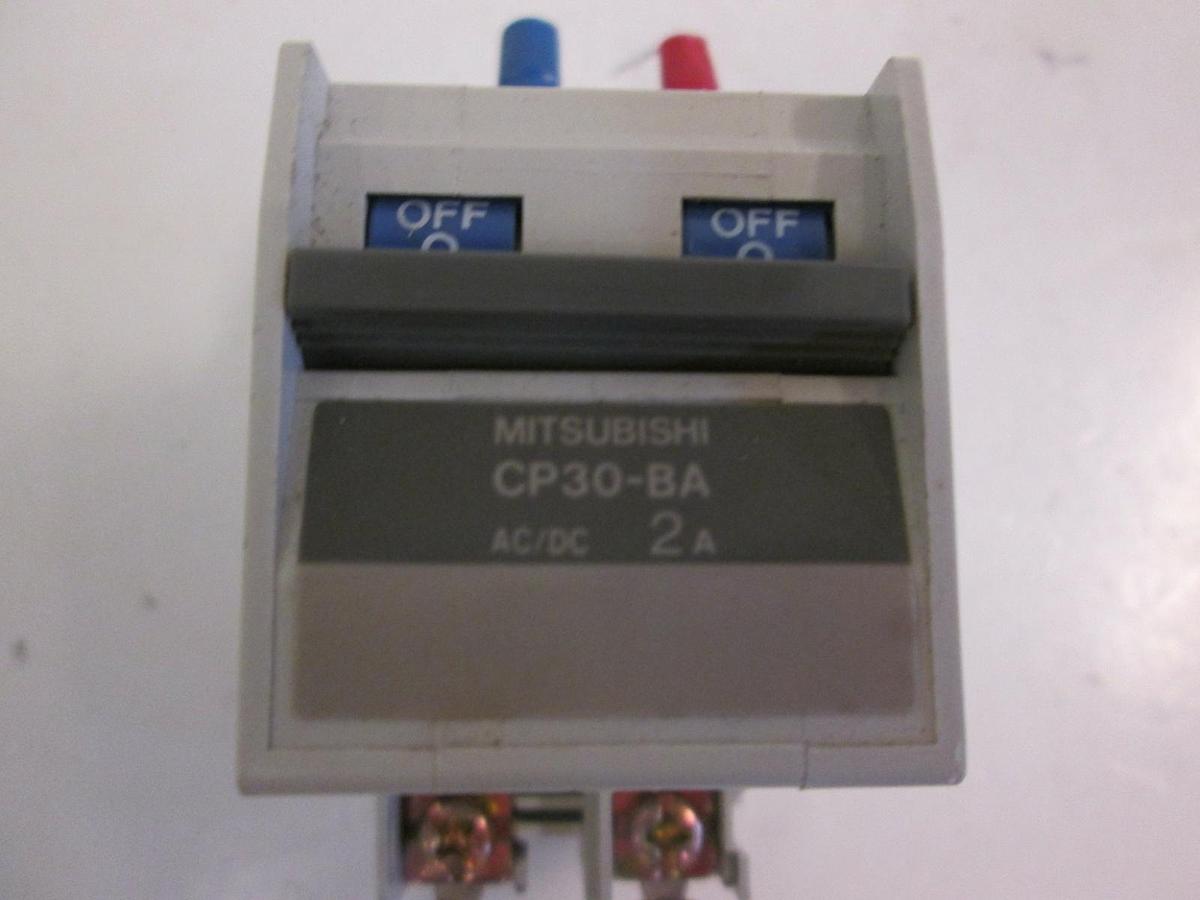 Used Mitsubishi Circuit Protector CP30-BA, 2A, 250VAC/125VDC, 2 Pole, Used