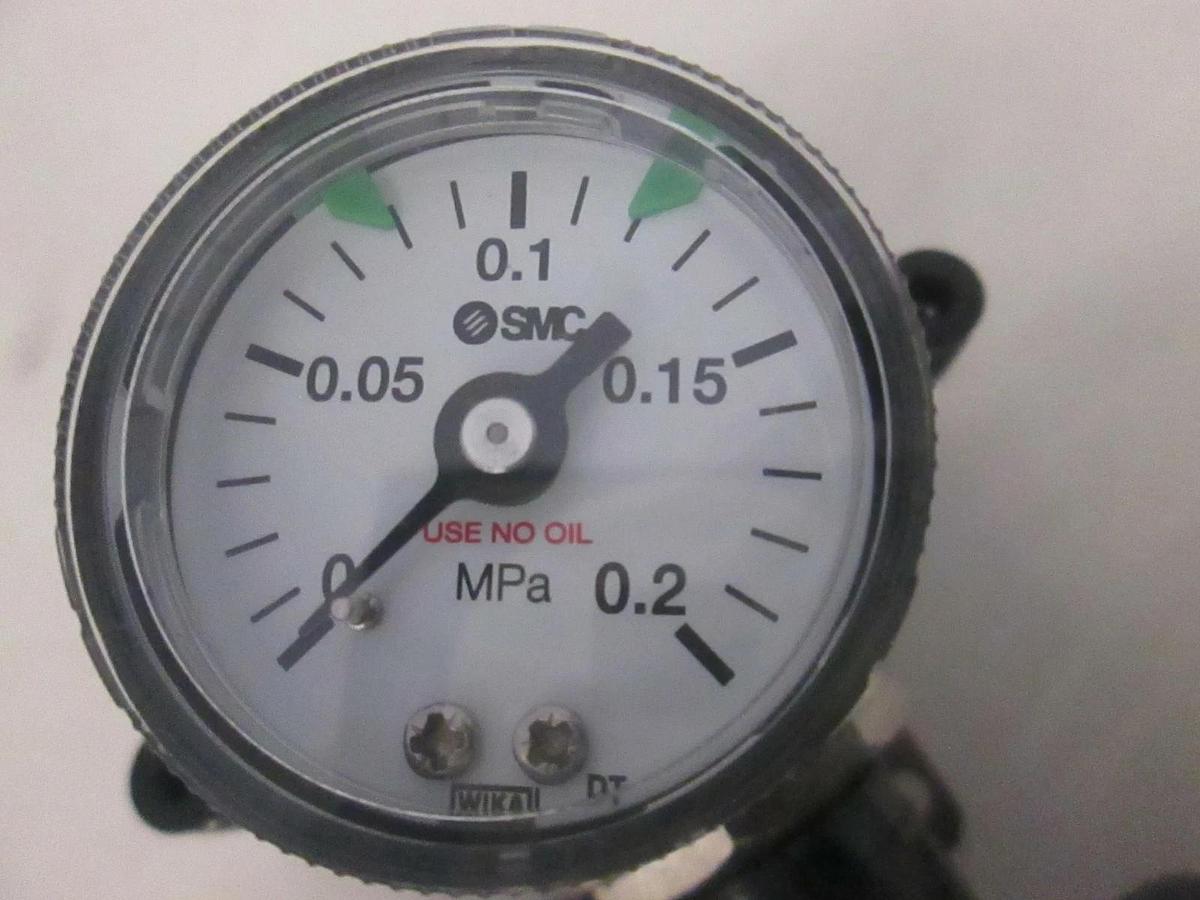 Used SMC, Pneumatic Regulator w/ Gauge 0-.2 MPa, SRH3000-01, Used
