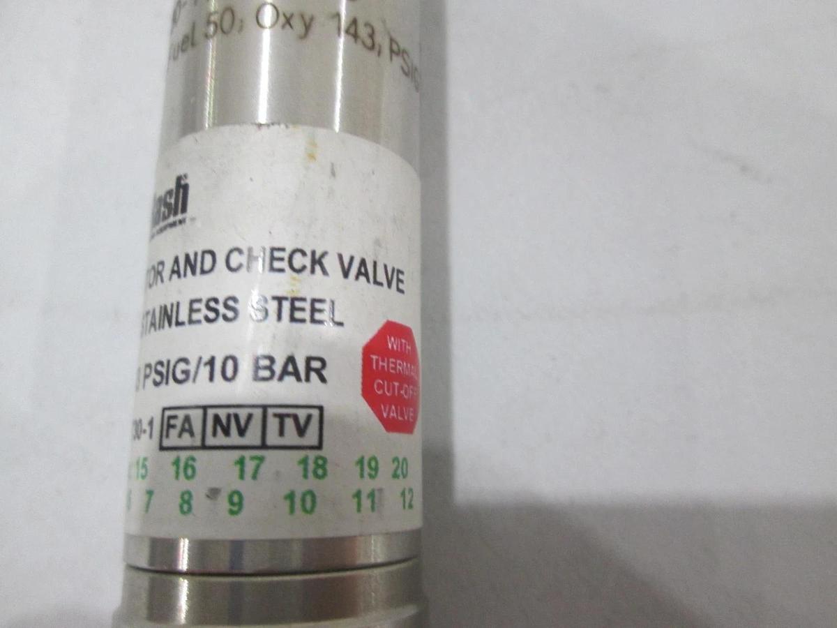 SuperFlash, Flash Arrestor and Check Valve, DGN SS, Oxygen, New