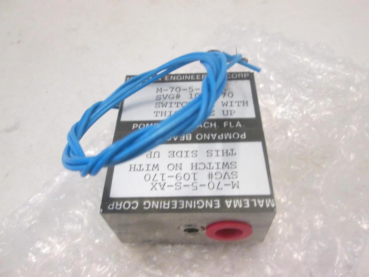 MALEMA ENGINEERING CORP, M-70-5-S-AX, SWITCH, FLOW 316 SST, New