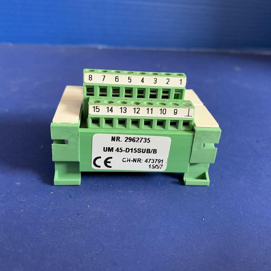 Phoenix Contact UM 45-D15SUB/B Terminal Block Interface Module, New
