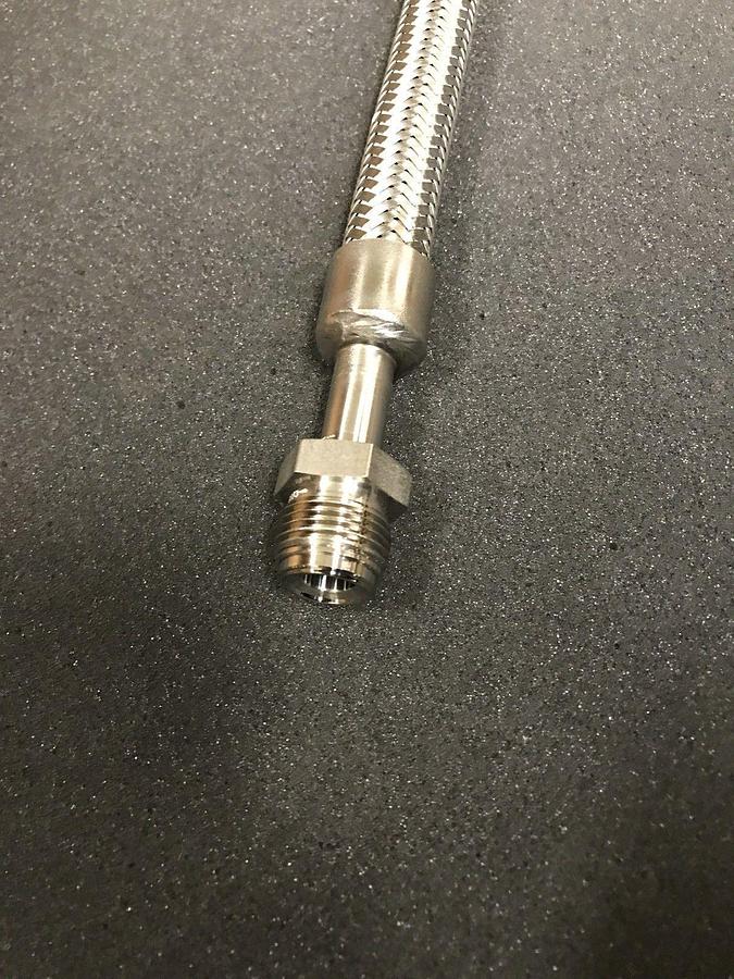 Used Stainless Steel Braided Hose 44"L, Eaton 5400-S588 x 1/2" MVCR, New