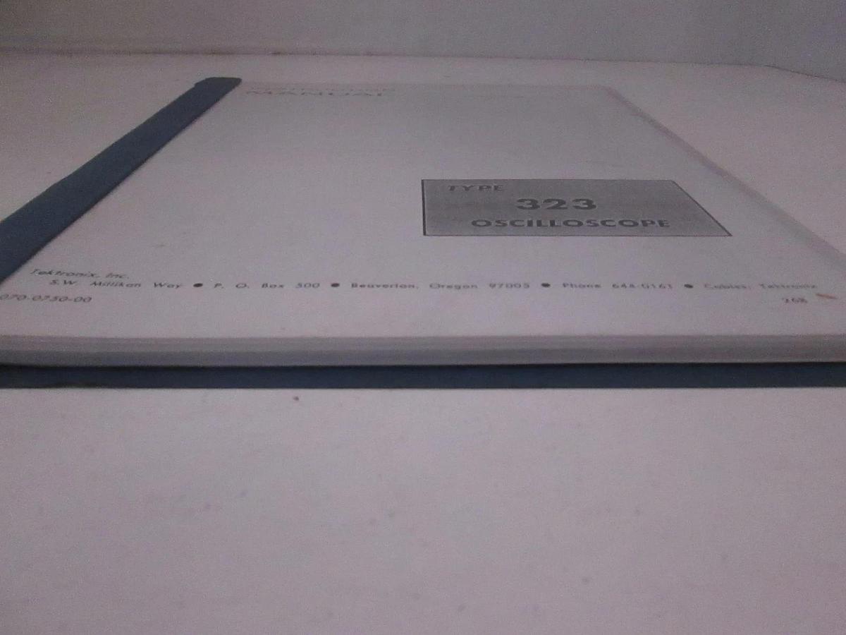 Used Tektronix Inc Type 323 Oscilloscope Instruction Manual, Used