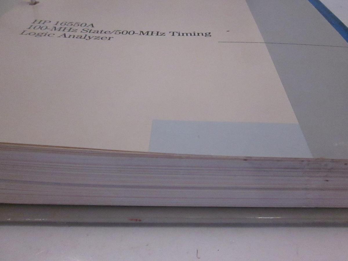 Used HP 16550A 100-MHz State/500MHz Timing Logic Analyzer Service Guide, Used