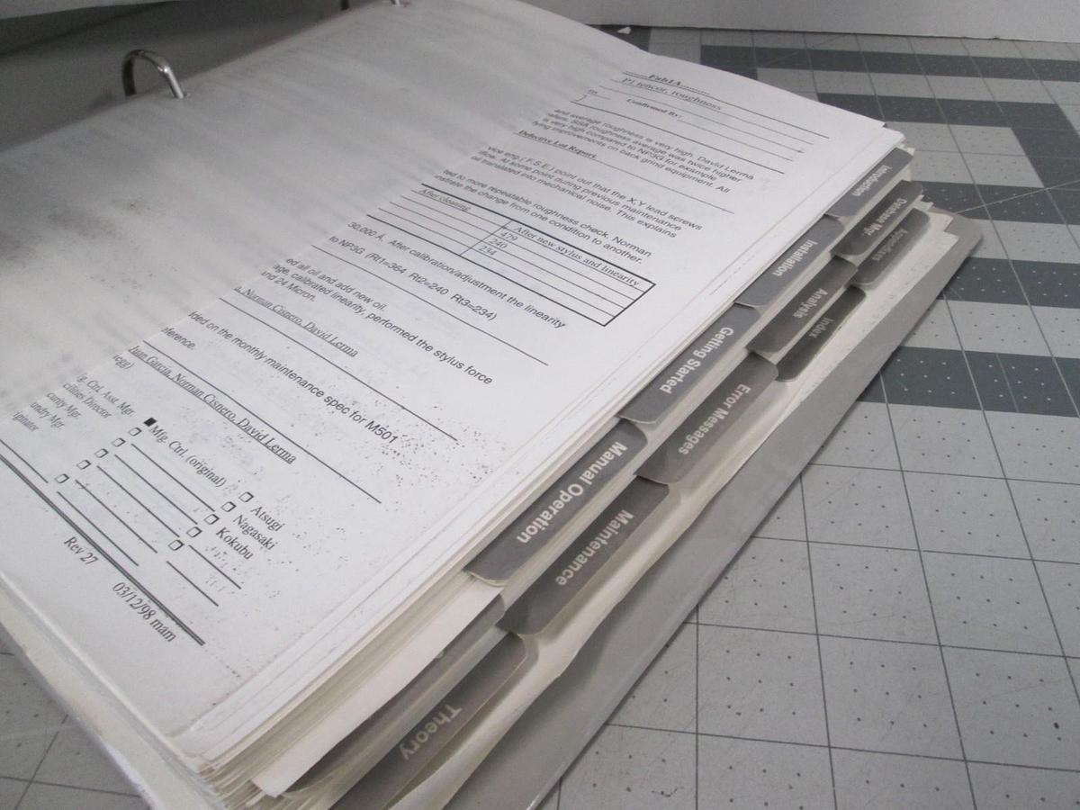 Used Tencor, P-1 Long Scan Profiler, User Manual, Used