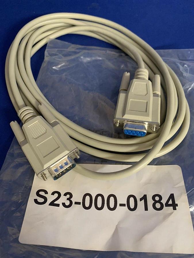D-SUB Cable Assy with 9 Pin M/F Poly D-Sub Ports, Lot of 2 New