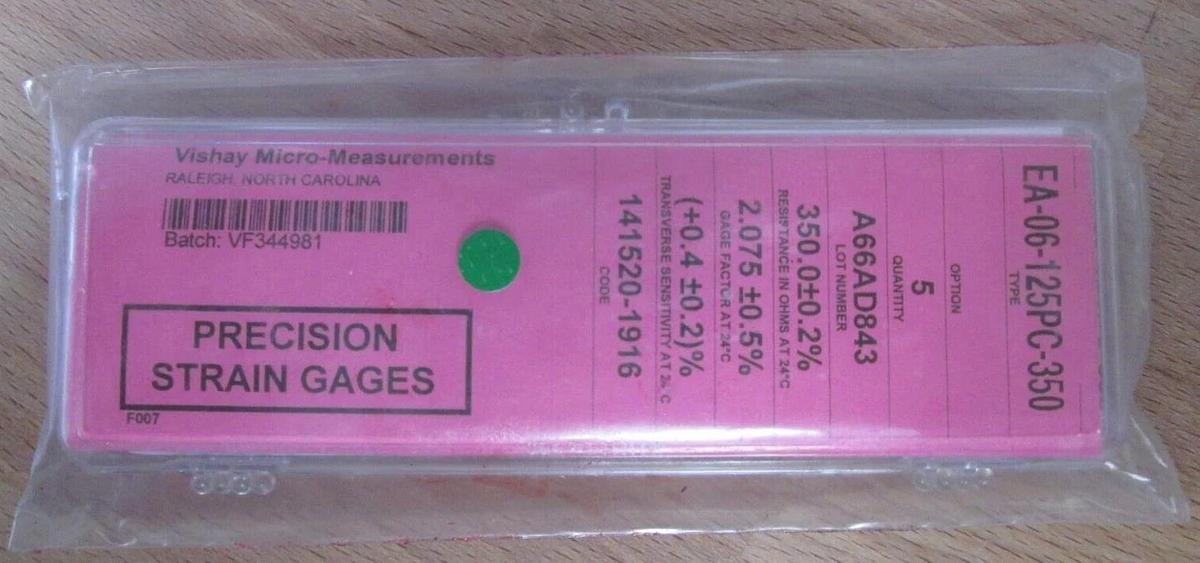 Micro Measurements EA-06-125AC-350 Strain Gage EA06125BZ350 Package of 5 New