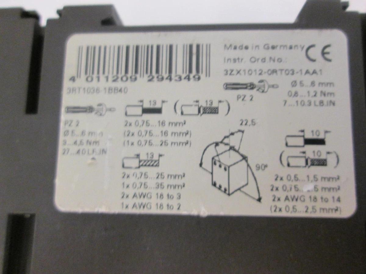Used Siemens Sirius 3R, 3RT1036-1B Contactor