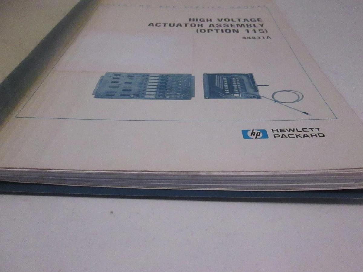 Used HP High Voltage Actuator Assy (115) Operating and Service Manual, Used