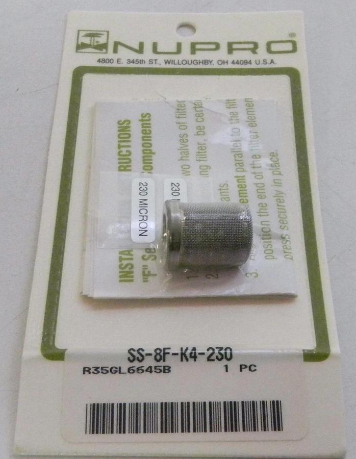 Nupro SS-8F-K4-230 Micron Element Kit - Part. Filters 6F/8F/6TF/8TF- LOT of 10