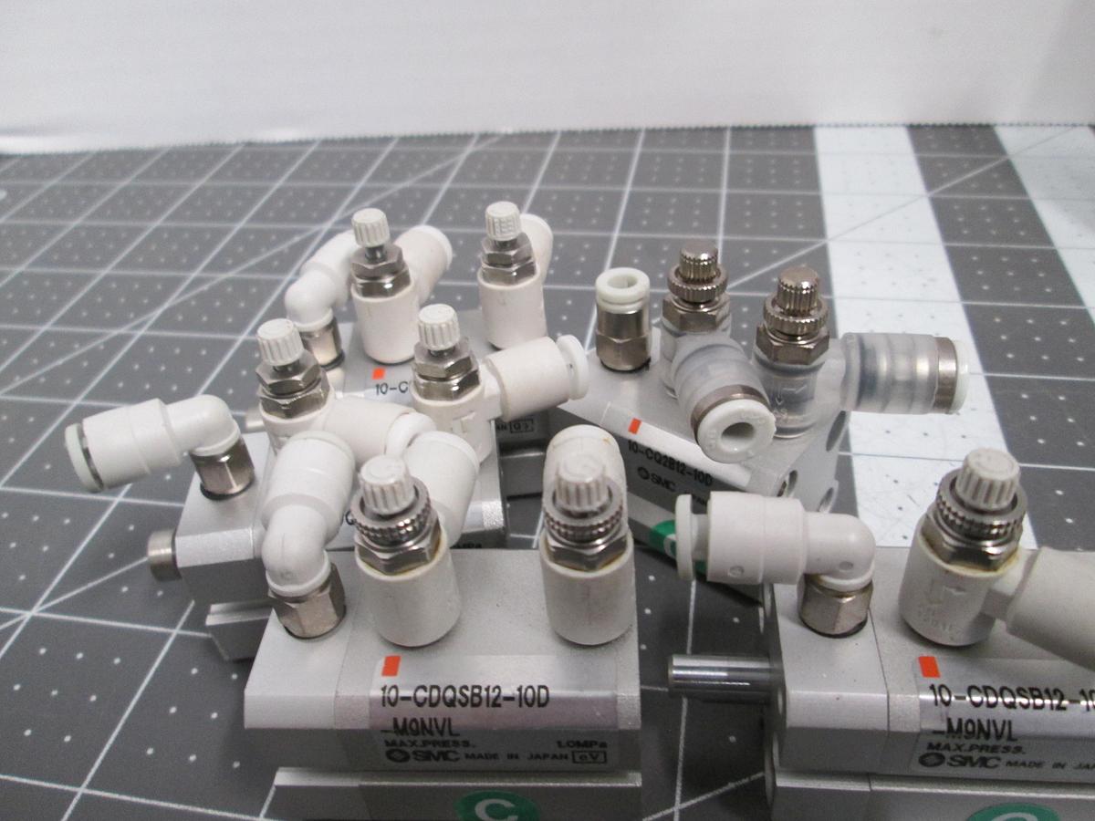 Used Lot of 5 SMC 10-CDQSB12-10D Clean Series Compact Air Cylinder Auto Switch