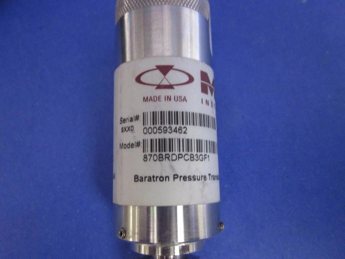 Used MKS Instruments 870BRDPCB3GF1 Micro-Baratron Pressure Transducer, 250 psia, Used