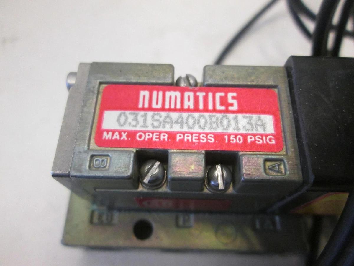 Used Numatics, Solenoid Valve, 031SA400B013A, 150 PSIG, Used