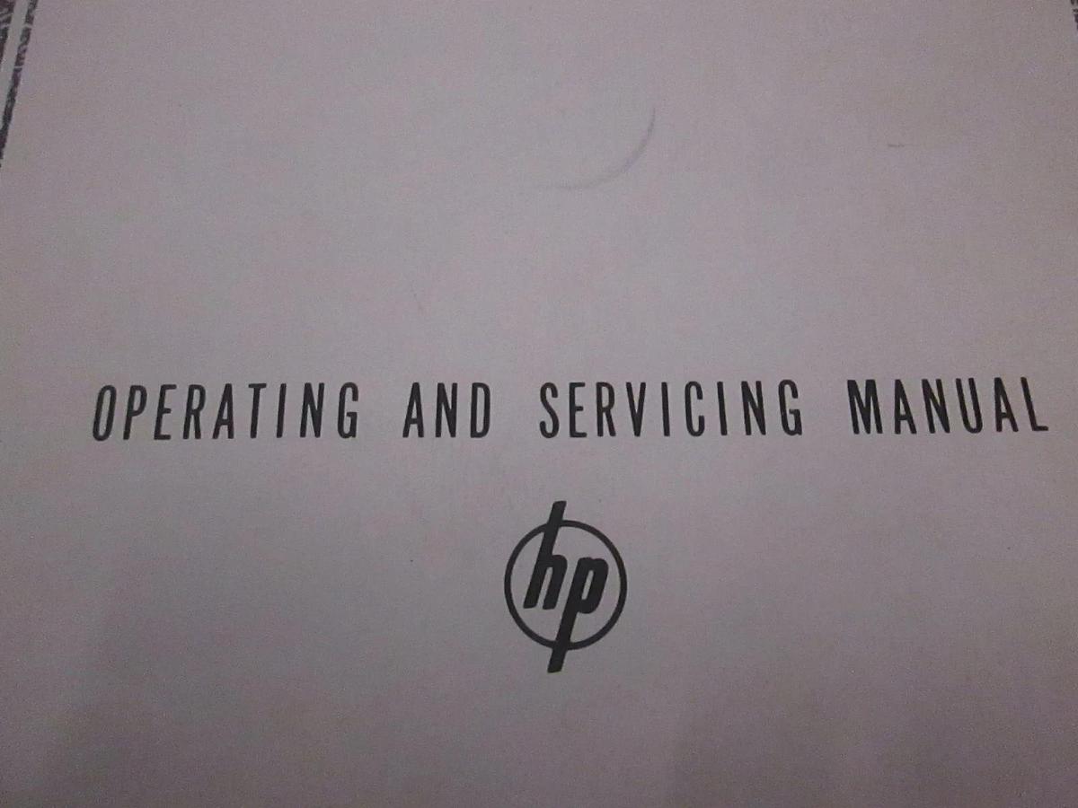 Used HP 650A-1 Service Manual and 650A Test Oscillator Operating Manual, Used