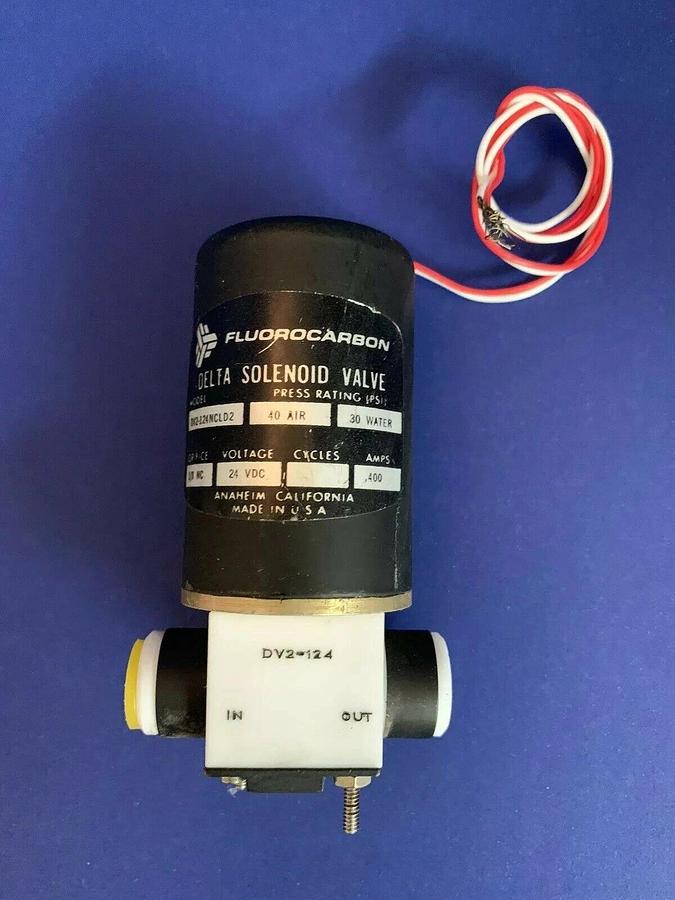 Fluorocarbon DV2-124NCLD2 Delta 2-Way Teflon Valve, Normally Closed, New
