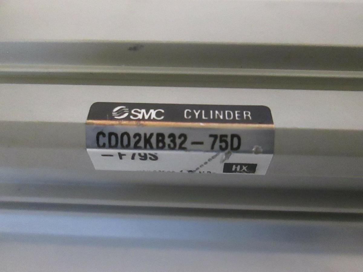 Used SMC, CDQ2KB32-75D, Compact Air Cylinder, Used