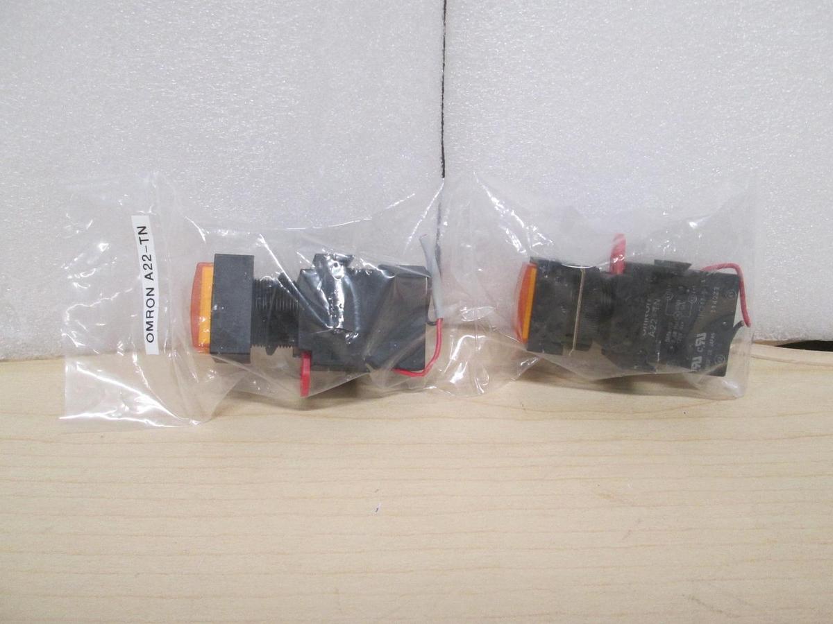 Used Omron A22-TN w/ Push Button lot of 2 , used