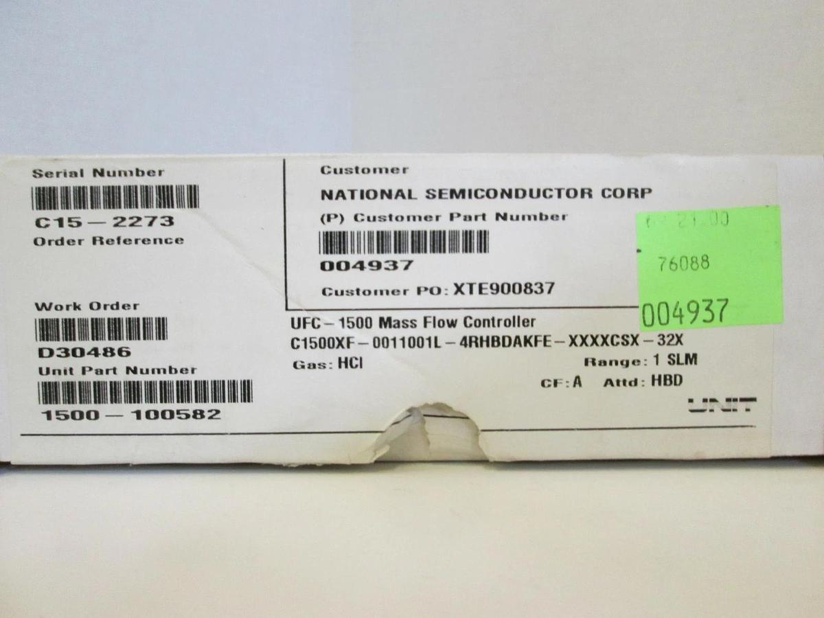 Used Unit UFC-1500, MFC, Mass Flow Controller, HCL, 1 SLM