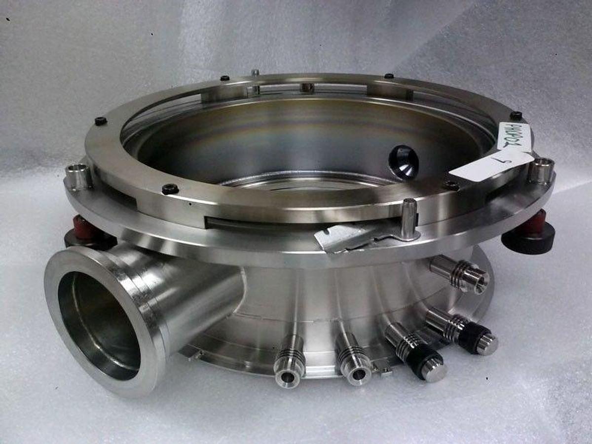 Used TEL Tokyo Electron LPCVD Process Chamber Manifold Right Side Ports, Alpha8s Used