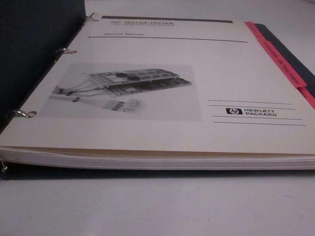 Used HP 16515A/ 16516A 1GHz Timing Analyzer Module Service Manual, Used