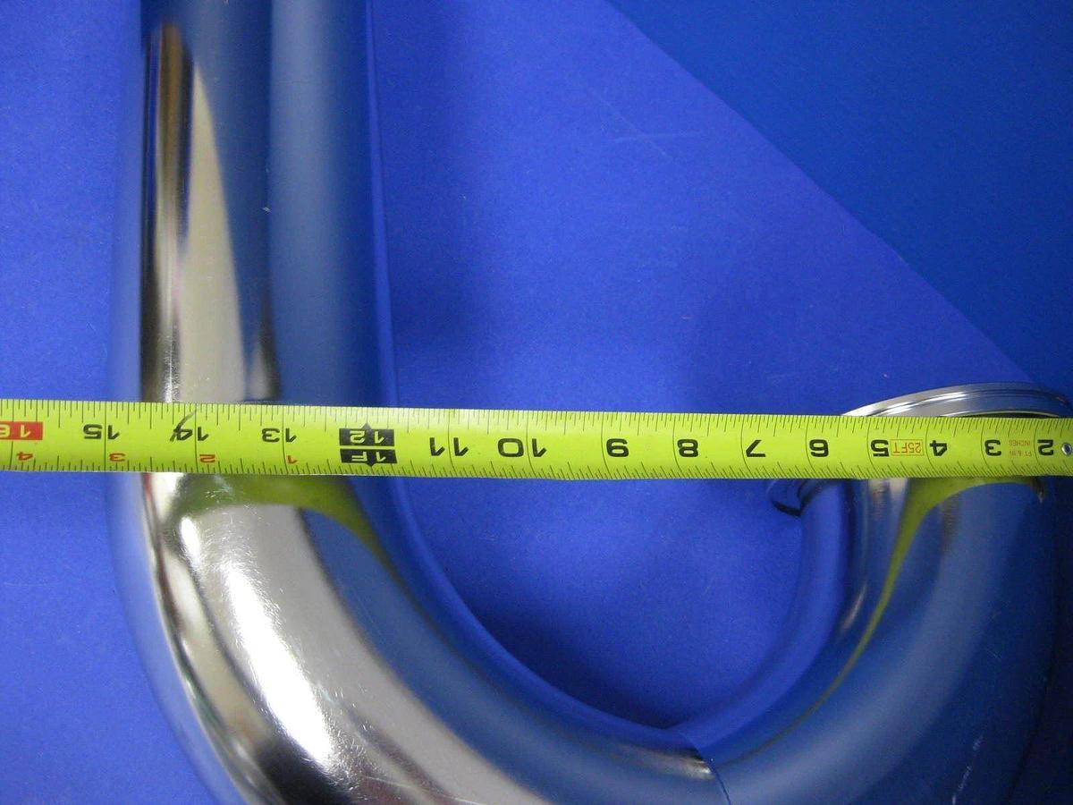 Stainless Steel Vacuum Pipe 180° Elbow "J" Shape, ISO-100 , 21.5"L, New