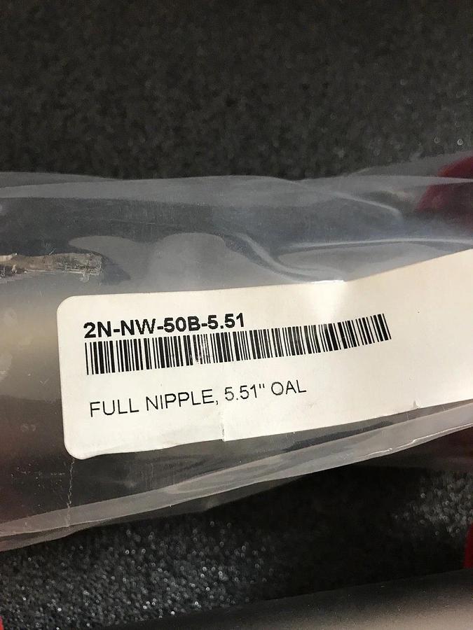 Nor-Cal 2N-NW-50B-5.51 Full Nipple Fitting, NW50, 5.5"L, Lot of 2 New