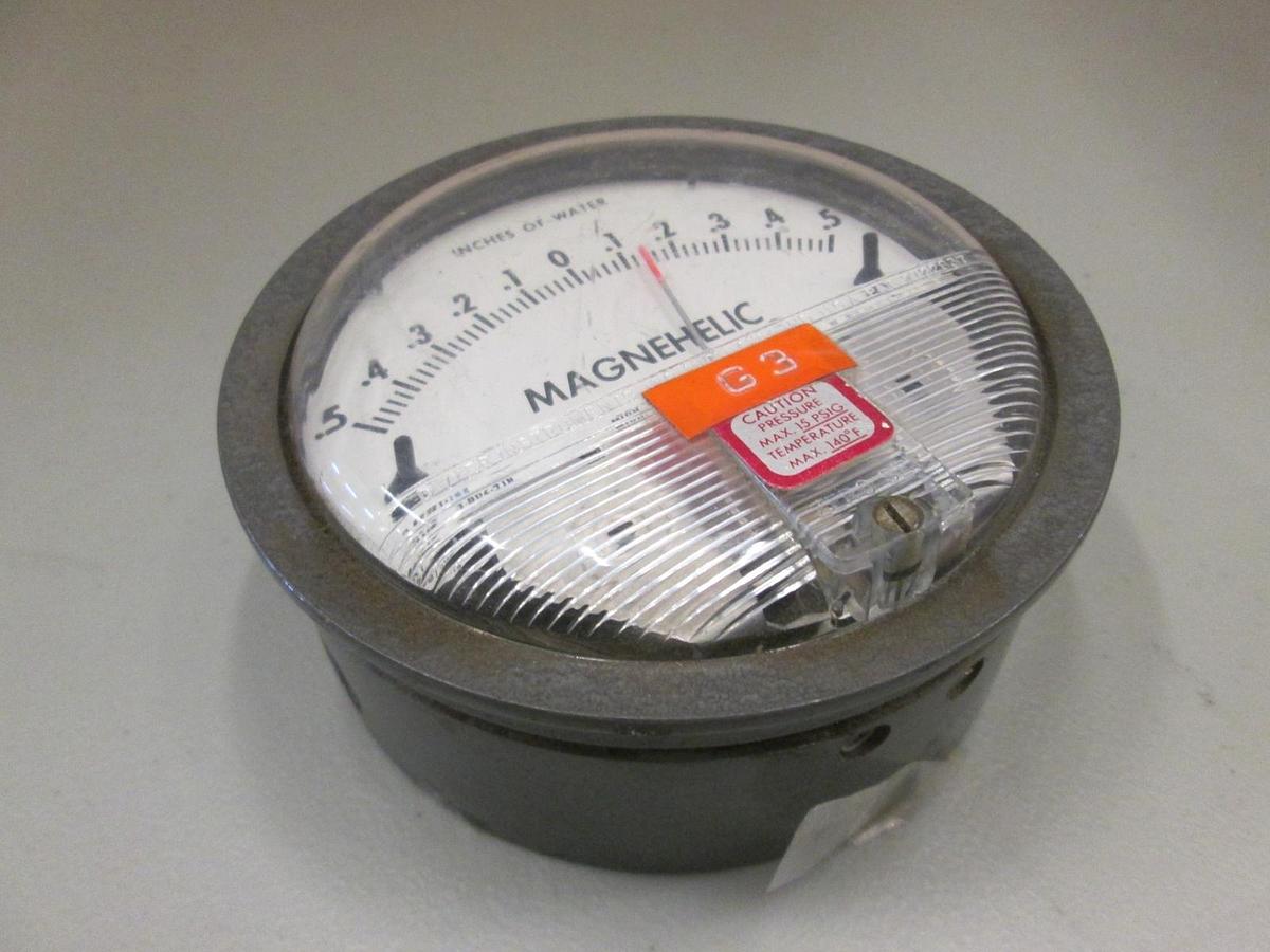 Used Dwyer, Magnehelic Pressure Gauge .5-0-.5", 2301, Used