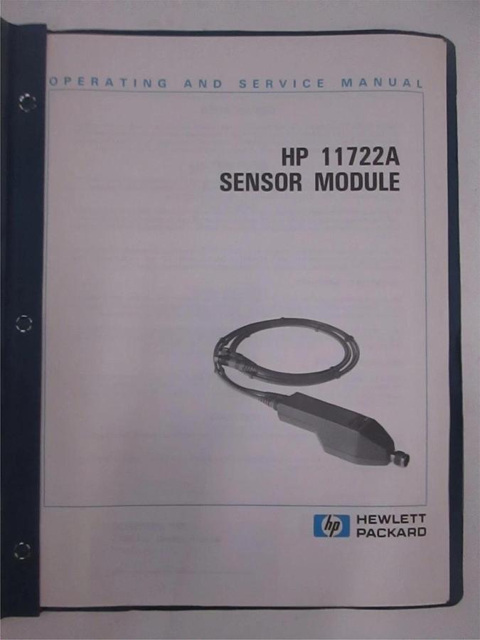 Used HP Model 11722A Sensor Module Operating and Service Manual, Used