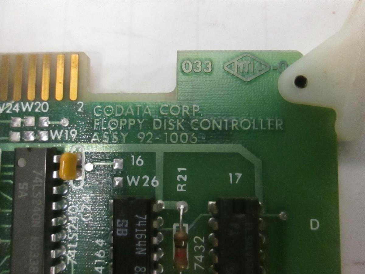 Used Codata Corp. Floppy Disk Controller, 92-1006, Working When Removed, Used