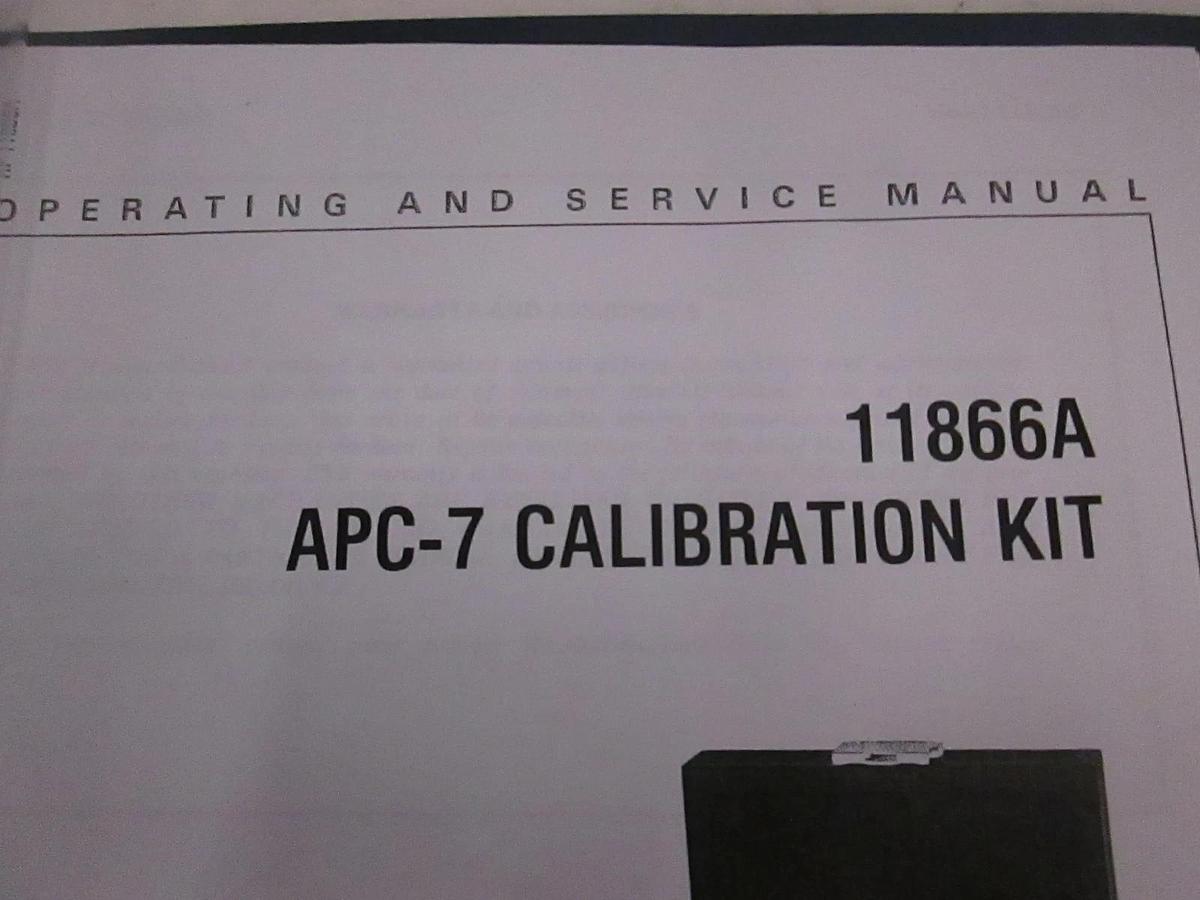Used HP 11866A APC-7 Calibration Kit, Operating and Service Manual, Used