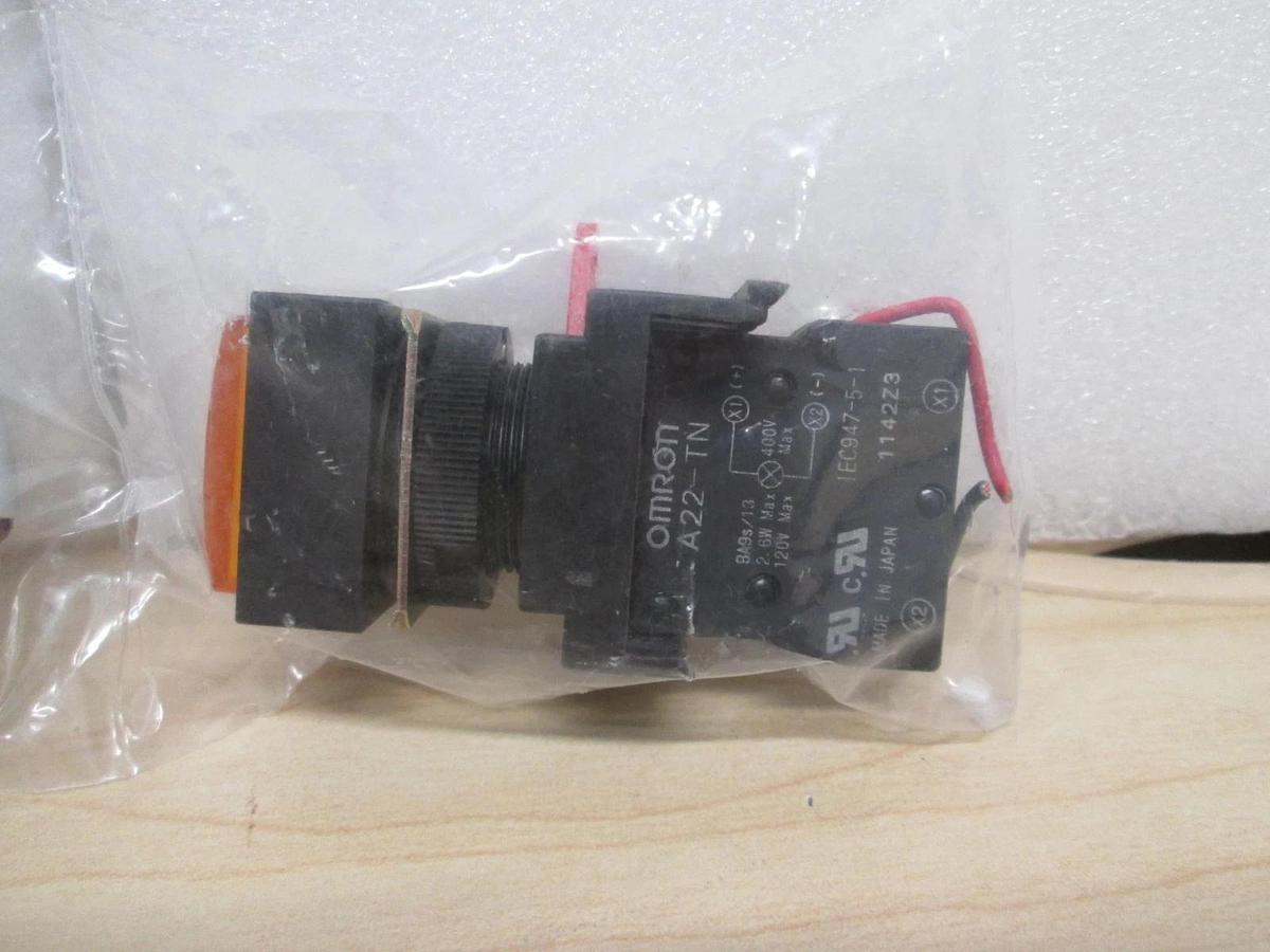 Used Omron A22-TN  w/ Push Button lot of 2 , used