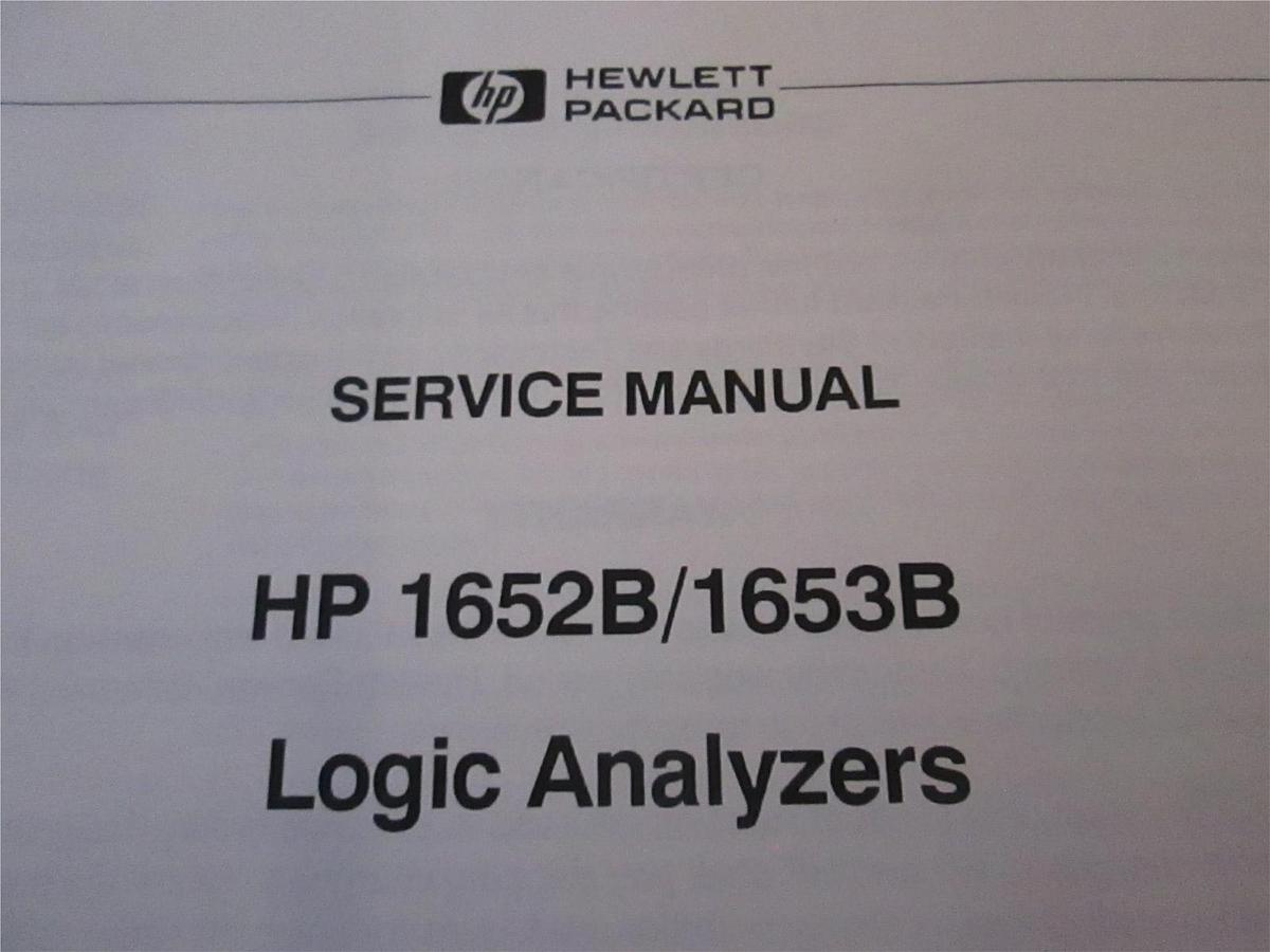 Used HP 1652B/1653B Logic Analyzers Service Manual, Used