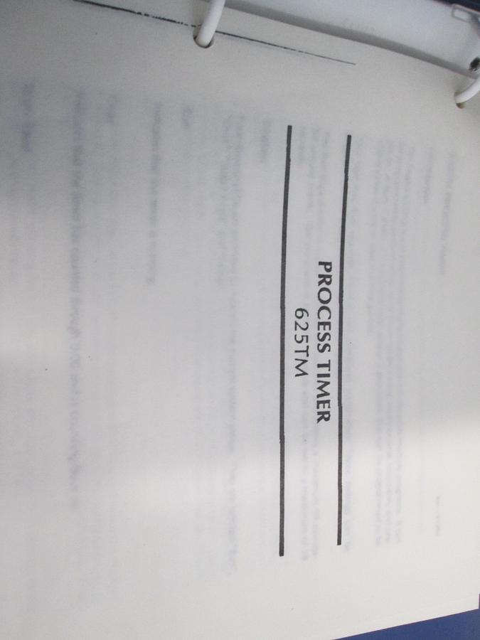 Used Bold Technologies, 625TM, Process Timer Manual, Used