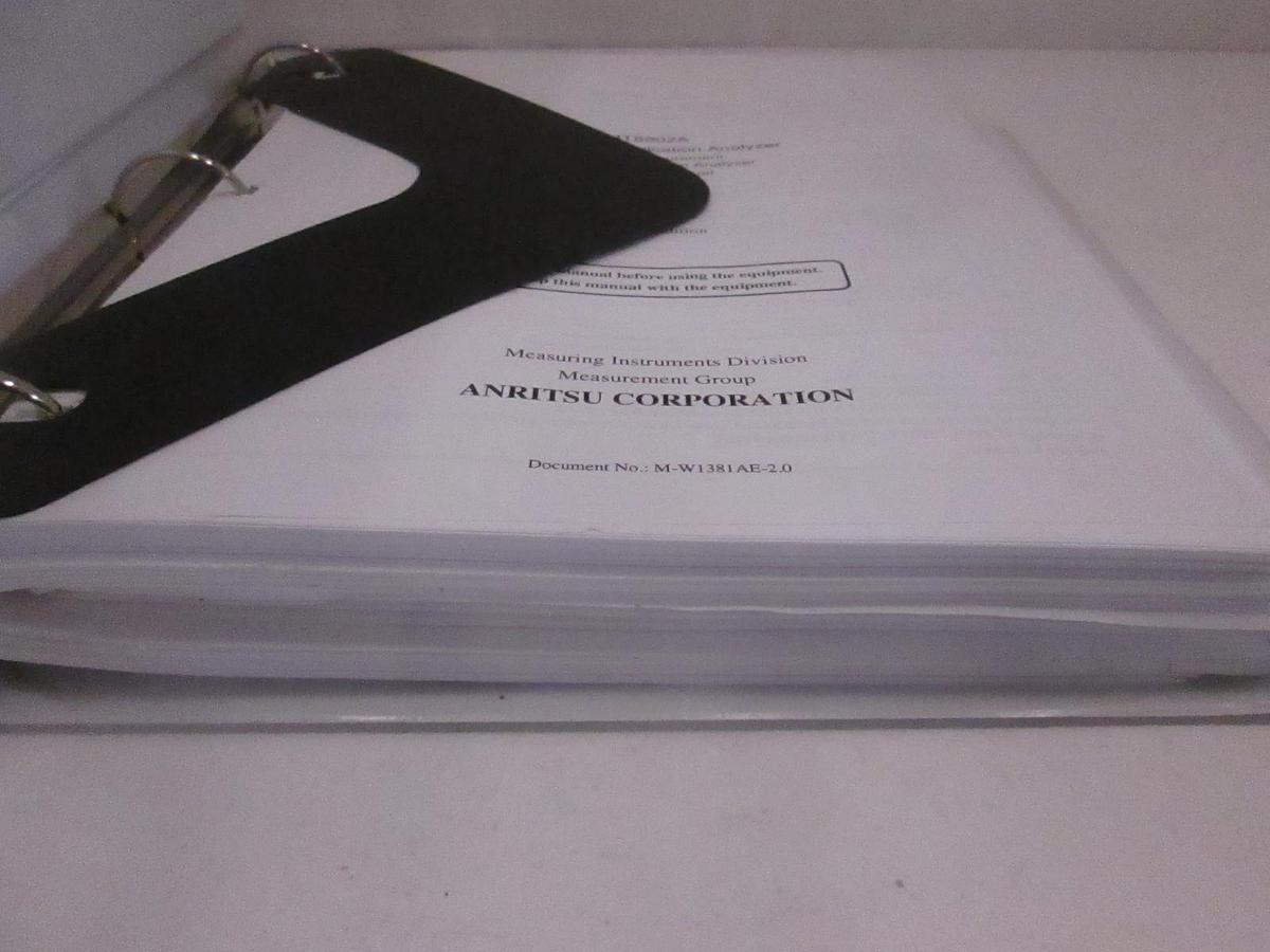 Used Anritsu MT8802A Radio Communication Analyzer Option 7 Operation Manual, Used