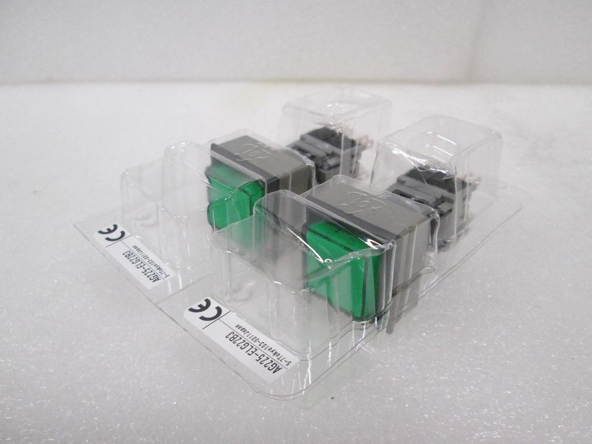 IDEC, AG225-ELG22B3, Push Button Switch, Green, New, Lot of 2