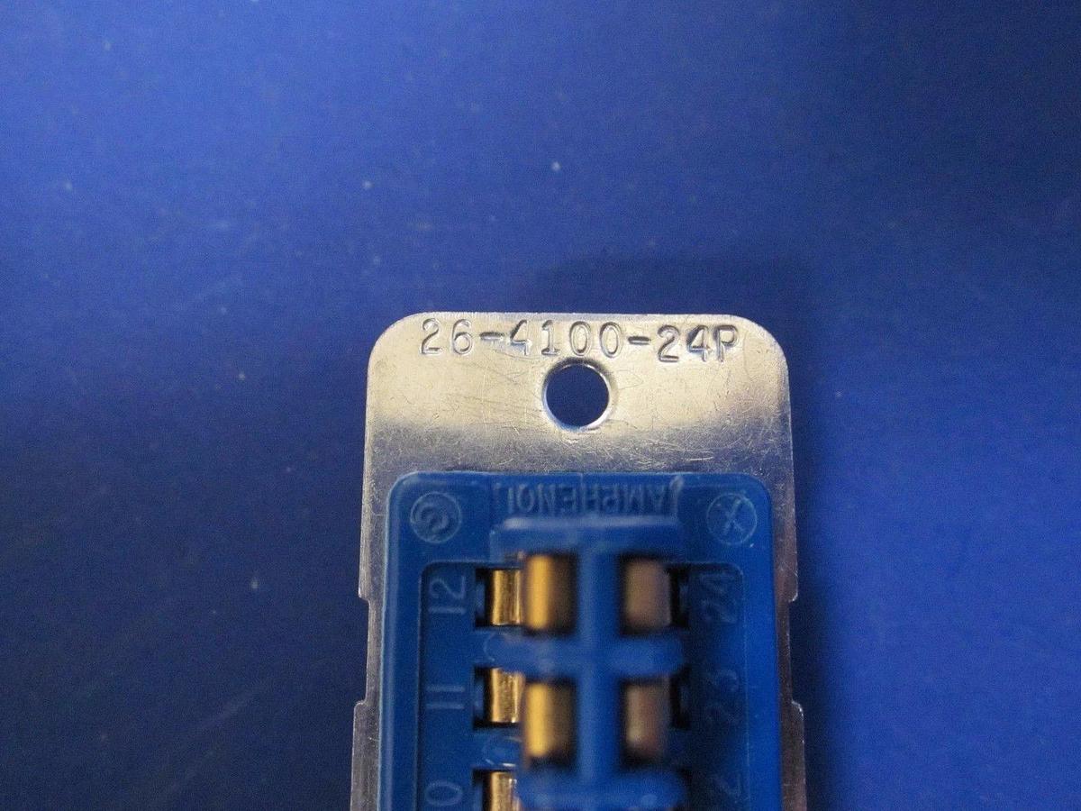 Used AMPHENOL 26-4100-24P Rectangular Power Connector, 24 Contacts, Lot of 2