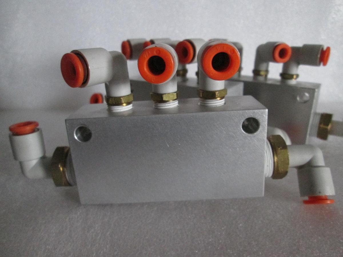 Used SMC, 5 Valve Assy Block Assy, Used, Lot of 3