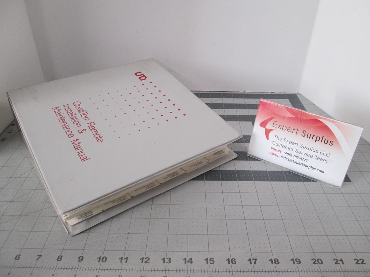 Used UTI, QualiTorr Remote, Installation and Maintenance Manual, Used