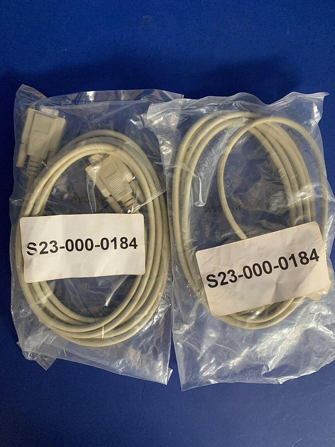 D-SUB Cable Assy with 9 Pin M/F Poly D-Sub Ports, Lot of 2 New