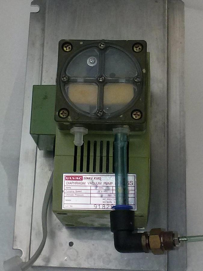 Used Ulvac Diaphragm Vacuum Pump DA-5S, 100VAC 250TORR, Used